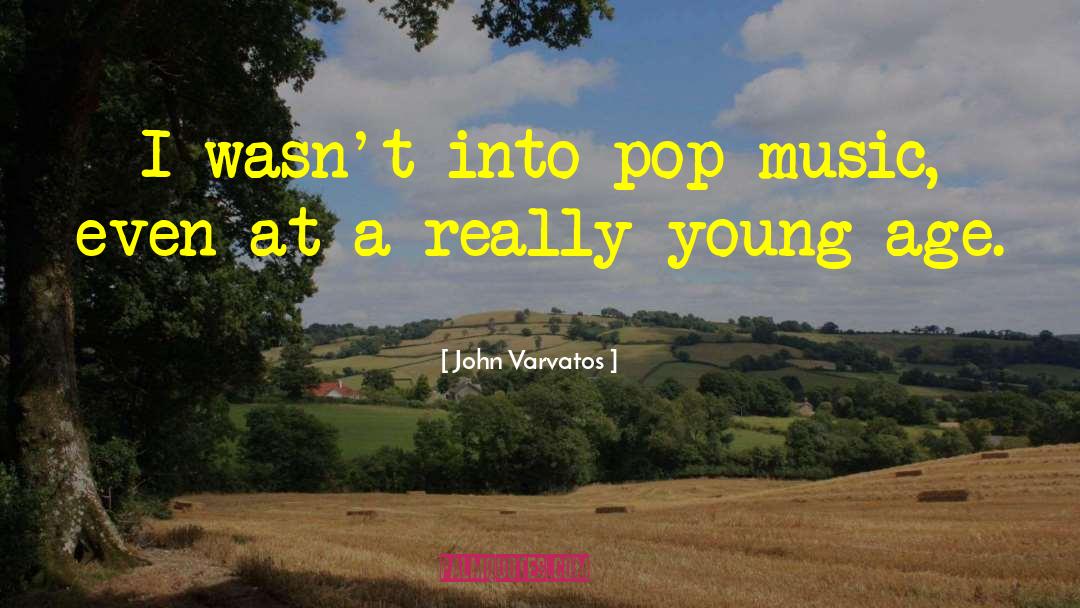 John Varvatos Quotes: I wasn't into pop music,