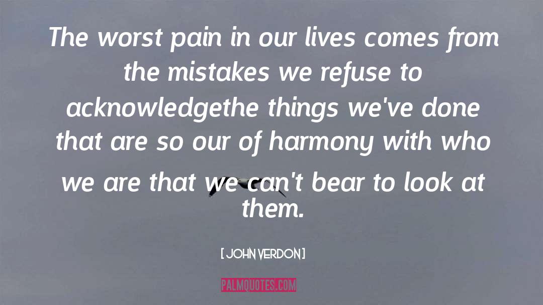 John Verdon Quotes: The worst pain in our