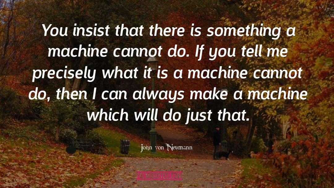 John Von Neumann Quotes: You insist that there is