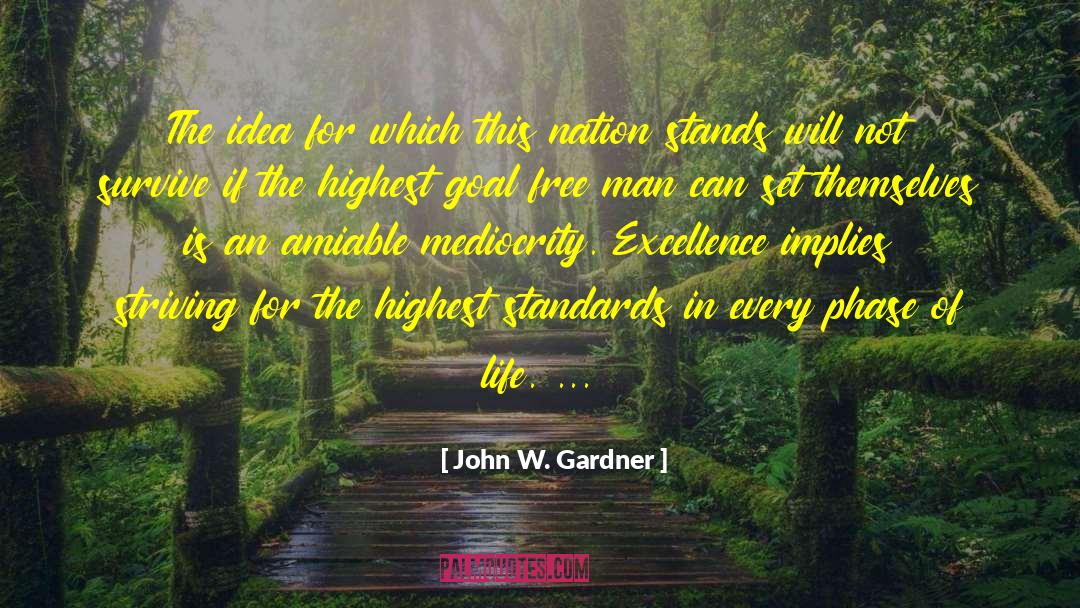 John W. Gardner Quotes: The idea for which this