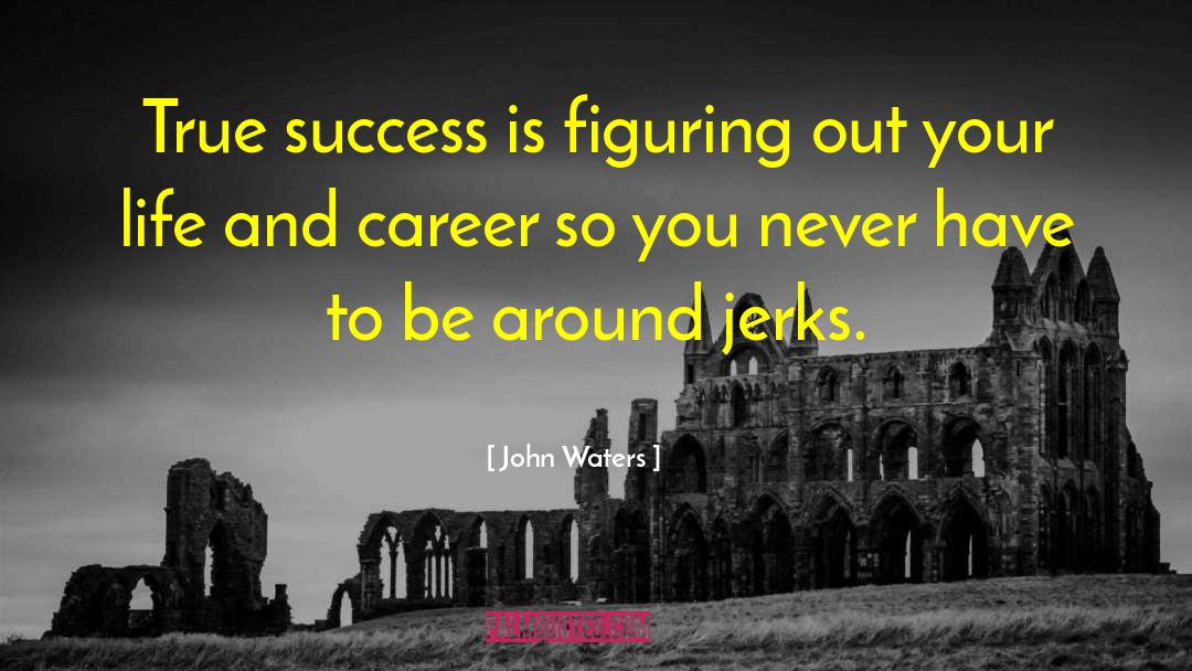John Waters Quotes: True success is figuring out