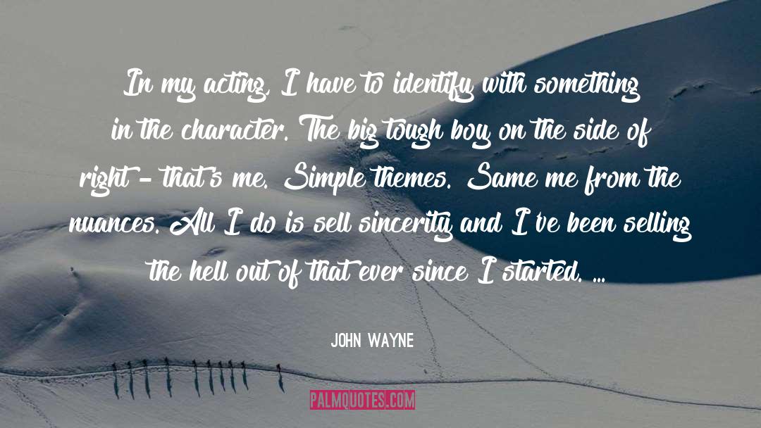 John Wayne Quotes: In my acting, I have