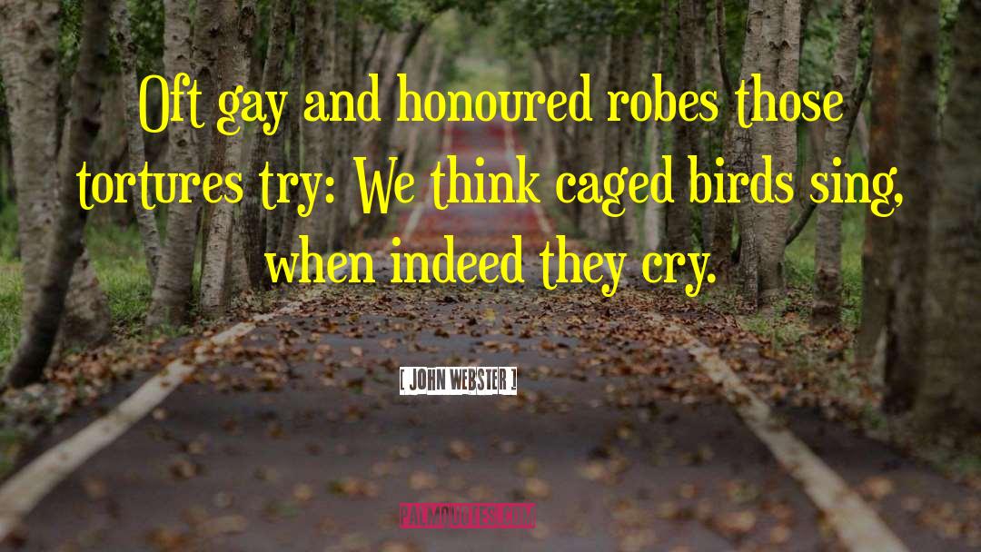 John Webster Quotes: Oft gay and honoured robes