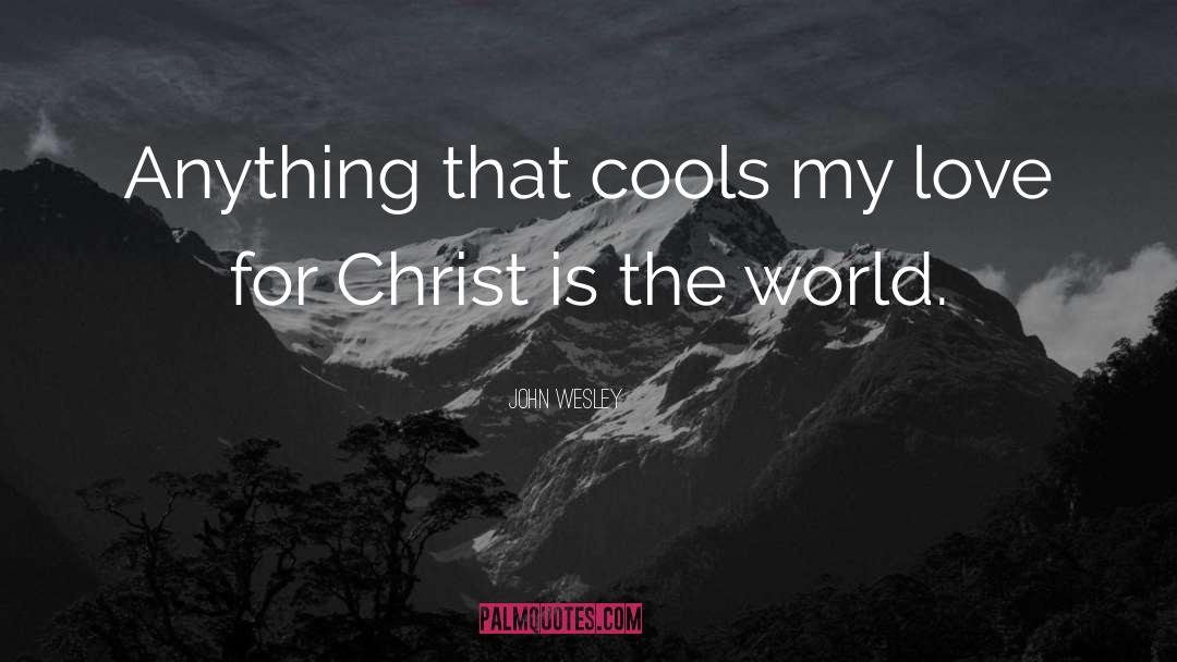 John Wesley Quotes: Anything that cools my love