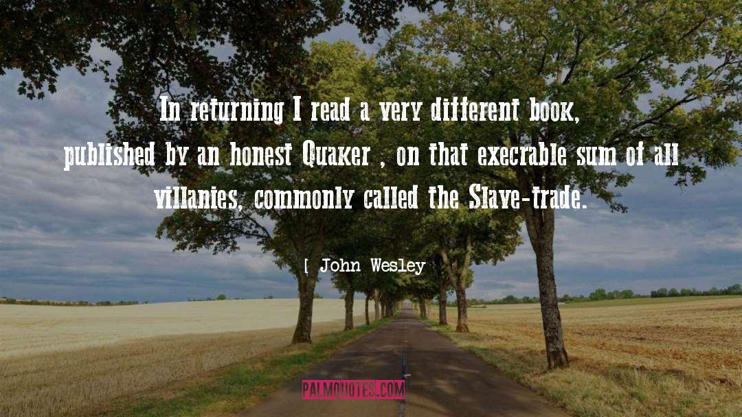 John Wesley Quotes: In returning I read a