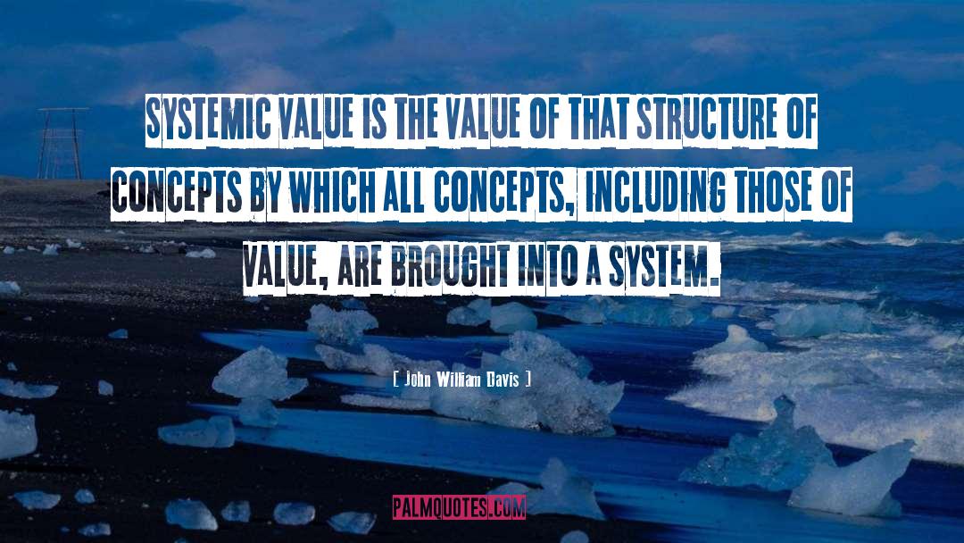 John William Davis Quotes: Systemic value is the value