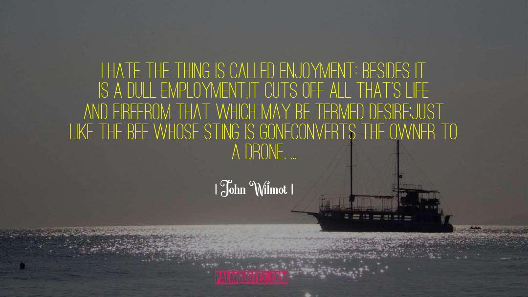 John Wilmot Quotes: I hate the thing is