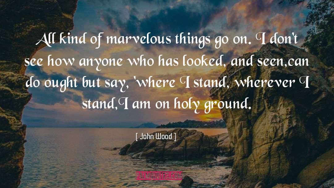 John Wood Quotes: All kind of marvelous things