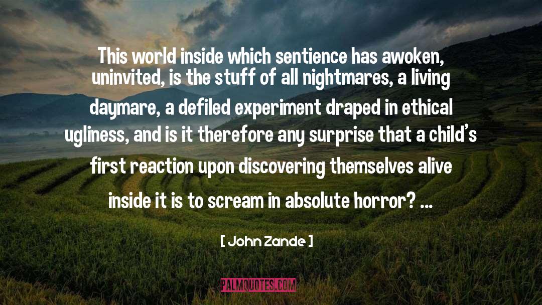 John Zande Quotes: This world inside which sentience