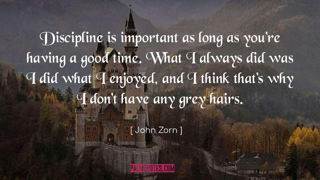 John Zorn Quotes: Discipline is important as long