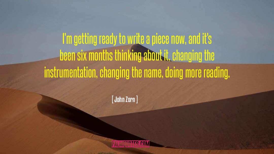 John Zorn Quotes: I'm getting ready to write