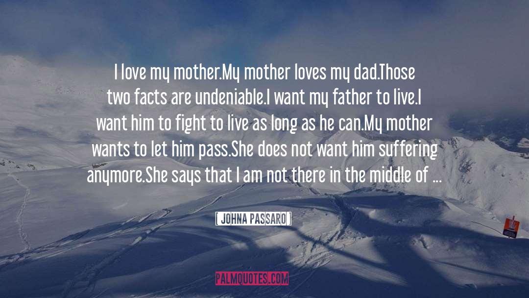 JohnA Passaro Quotes: I love my mother.<br>My mother