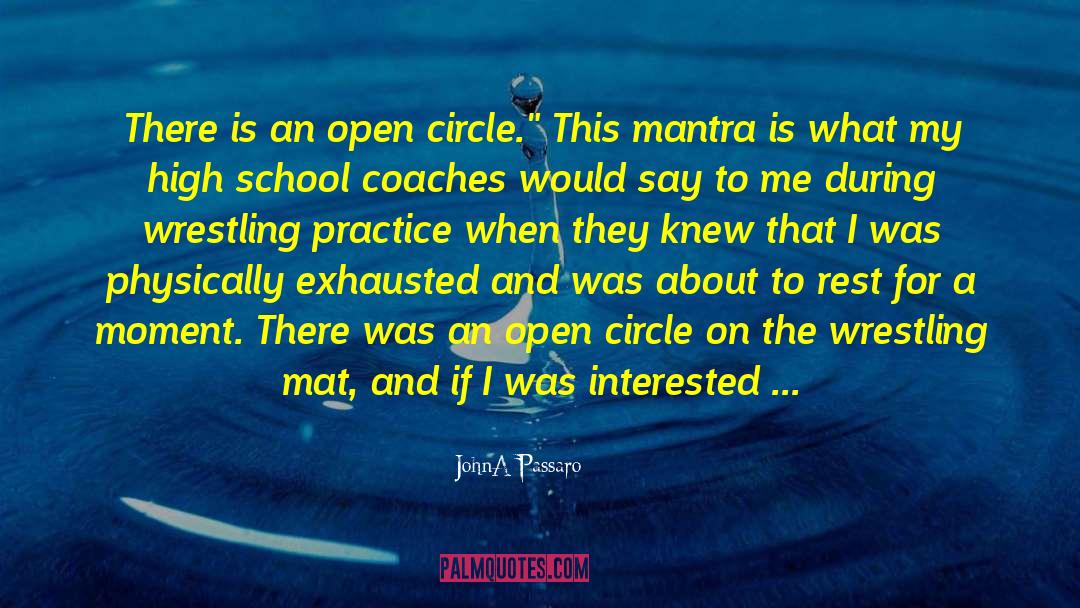 JohnA Passaro Quotes: There is an open circle.