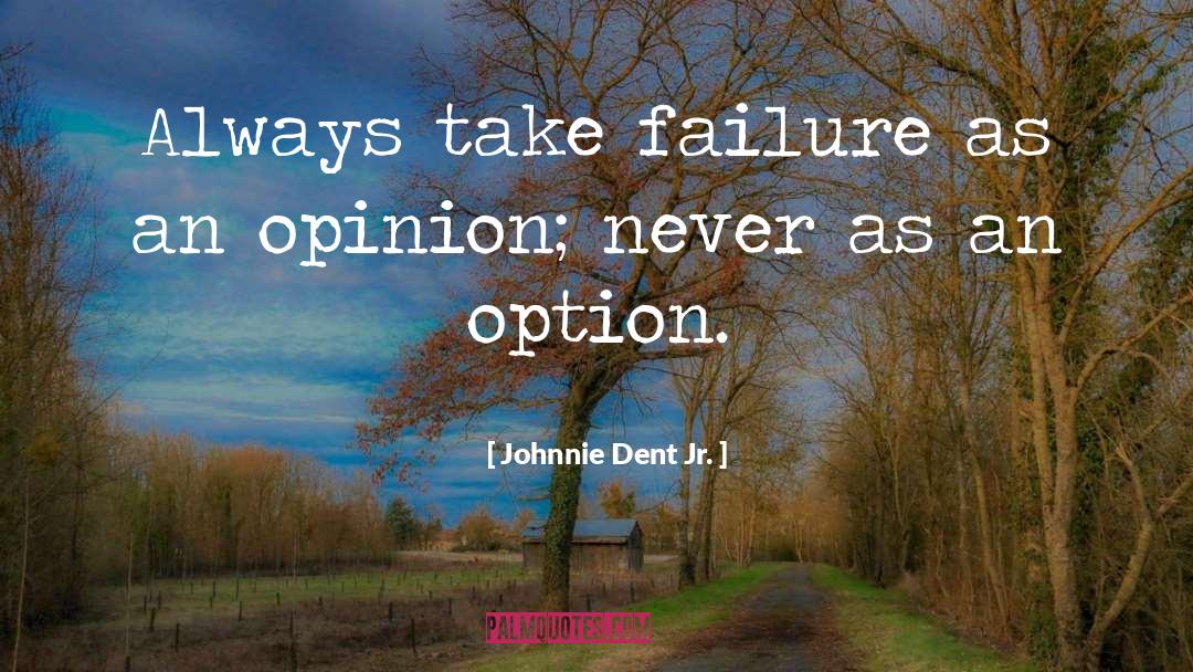 Johnnie Dent Jr. Quotes: Always take failure as an