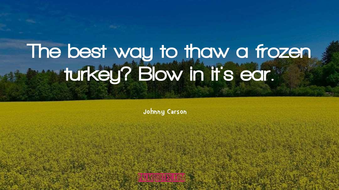 Johnny Carson Quotes: The best way to thaw