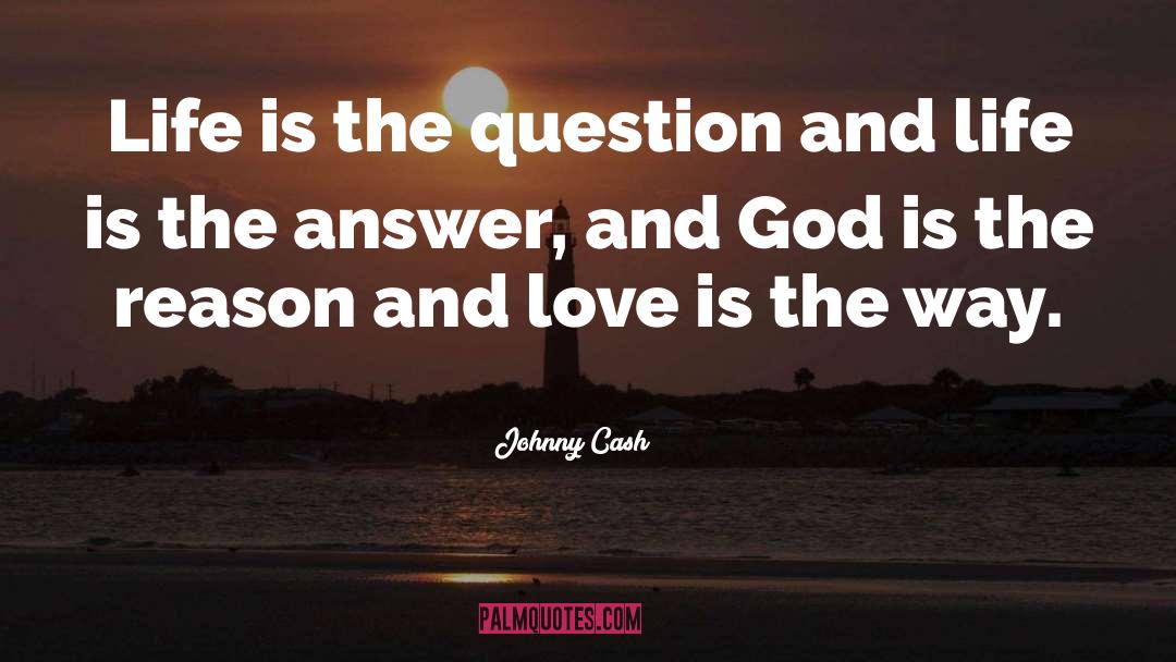 Johnny Cash Quotes: Life is the question and