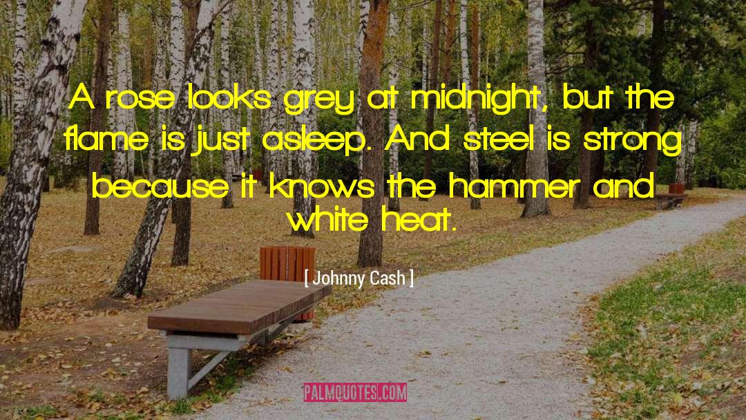 Johnny Cash Quotes: A rose looks grey at