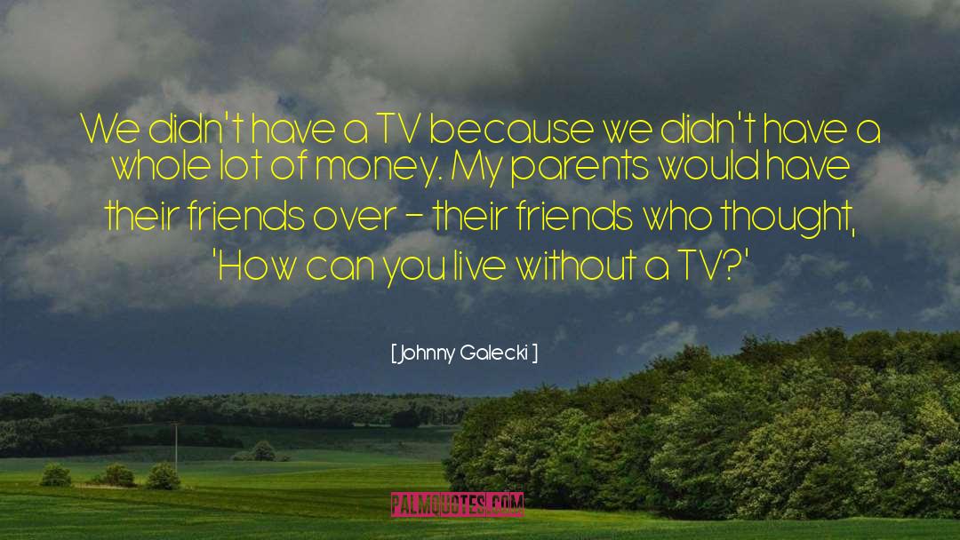 Johnny Galecki Quotes: We didn't have a TV