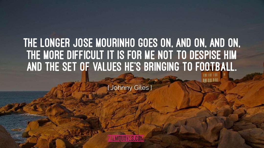 Johnny Giles Quotes: The longer Jose Mourinho goes