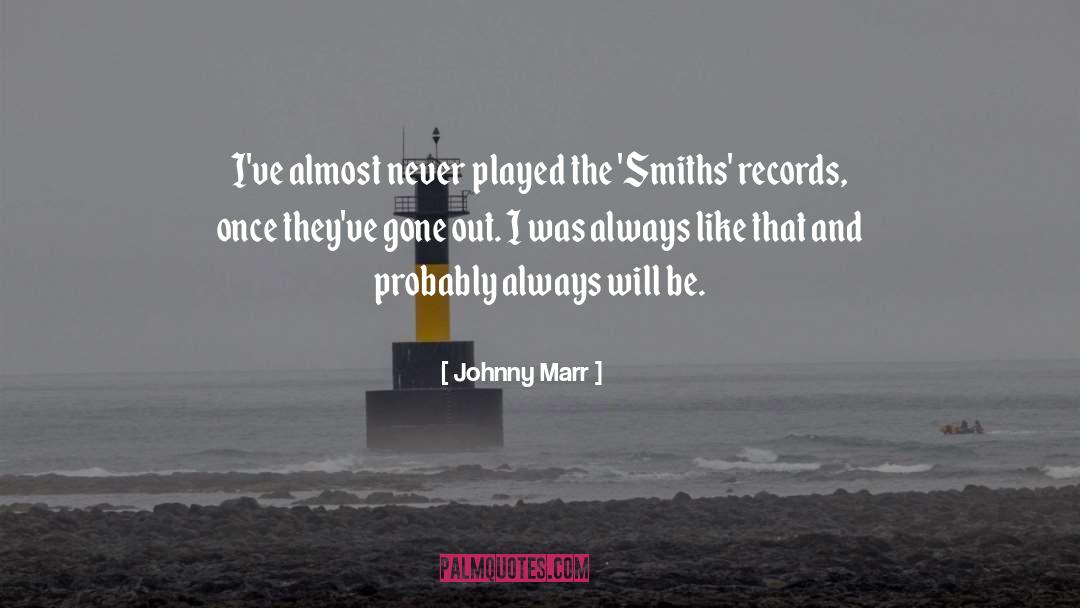 Johnny Marr Quotes: I've almost never played the