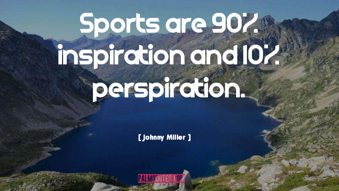 Johnny Miller Quotes: Sports are 90% inspiration and