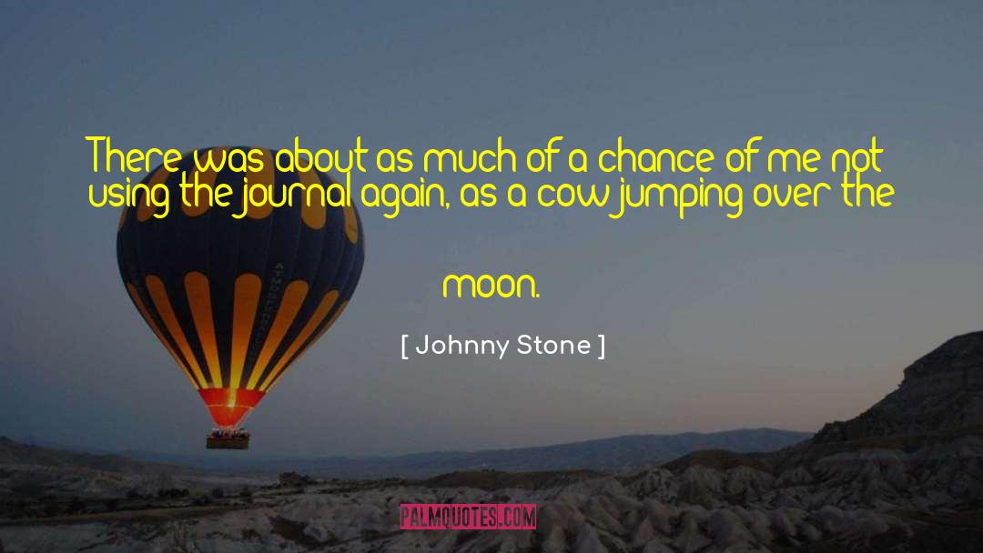 Johnny Stone Quotes: There was about as much