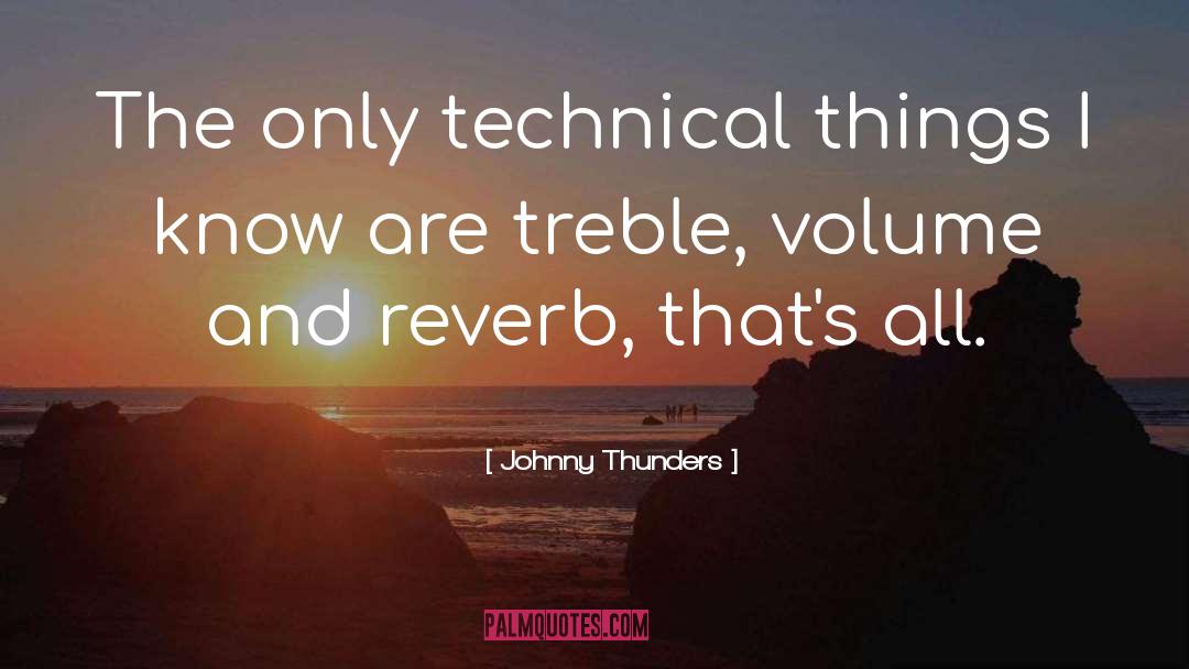 Johnny Thunders Quotes: The only technical things I