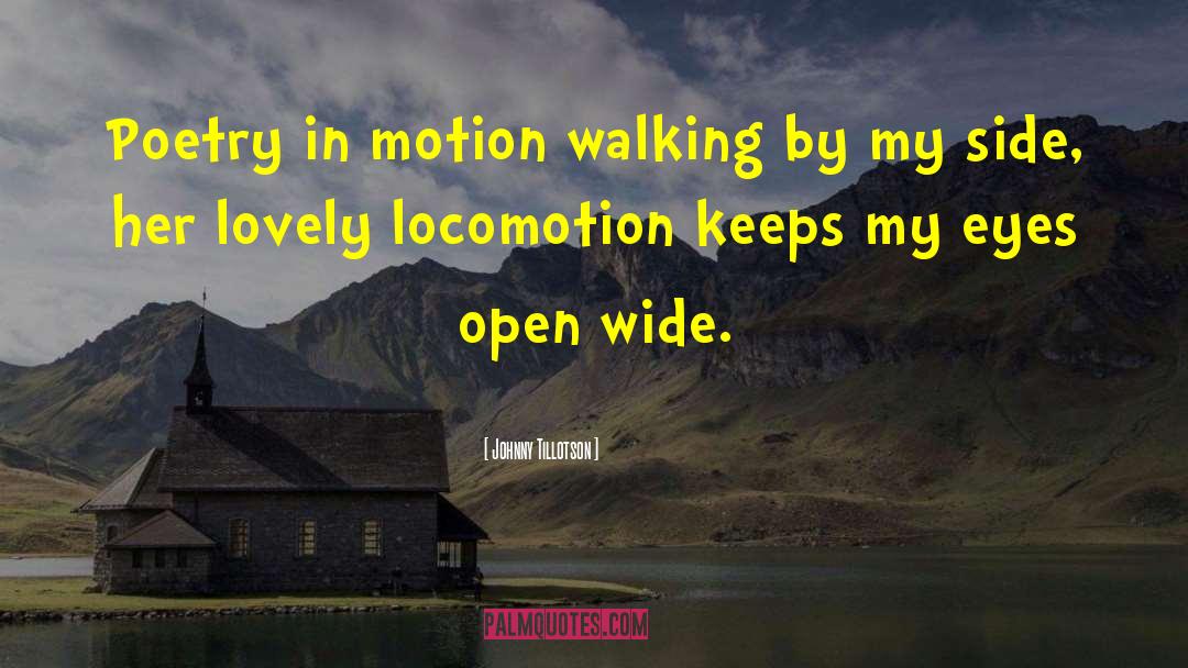 Johnny Tillotson Quotes: Poetry in motion walking by