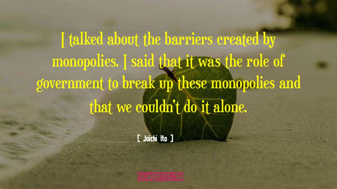 Joichi Ito Quotes: I talked about the barriers