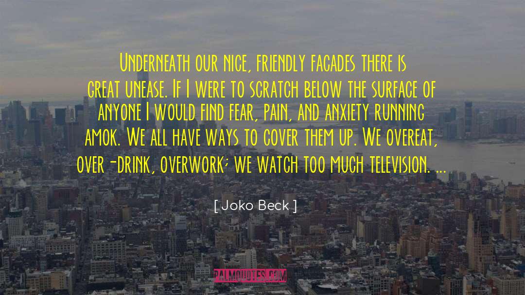 Joko Beck Quotes: Underneath our nice, friendly facades