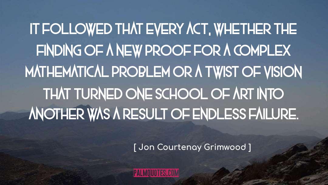 Jon Courtenay Grimwood Quotes: It followed that every act,