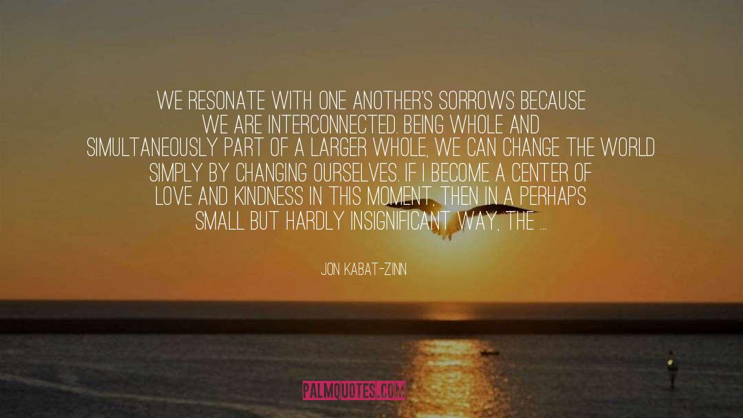 Jon Kabat-Zinn Quotes: We resonate with one another's