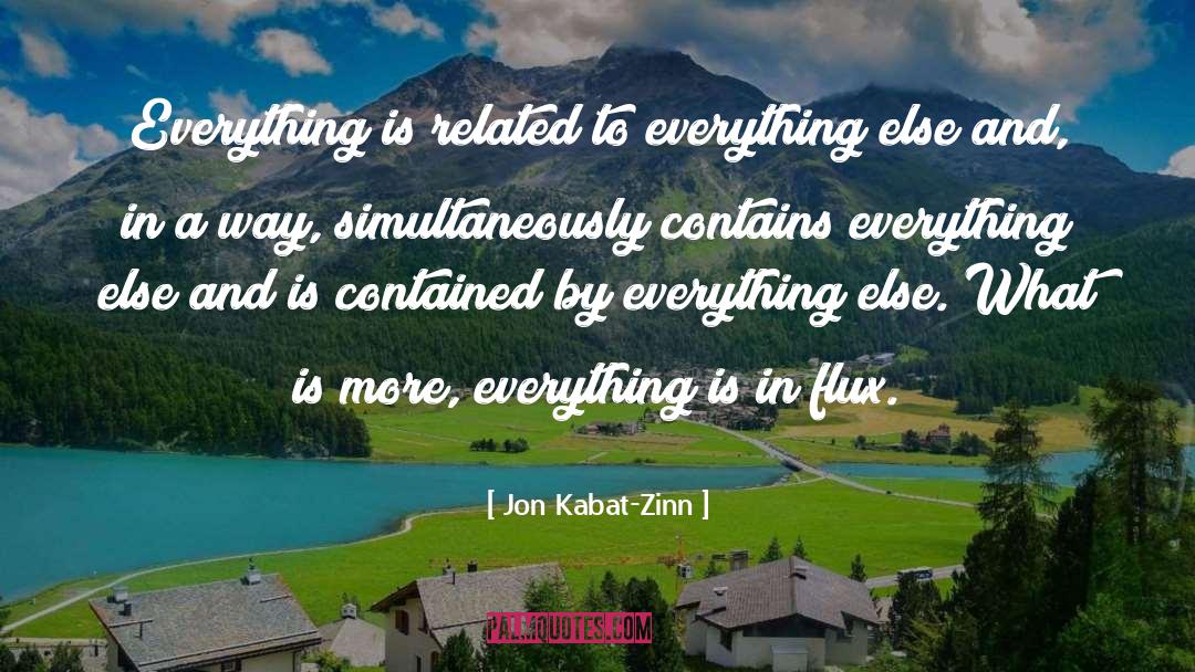 Jon Kabat-Zinn Quotes: Everything is related to everything