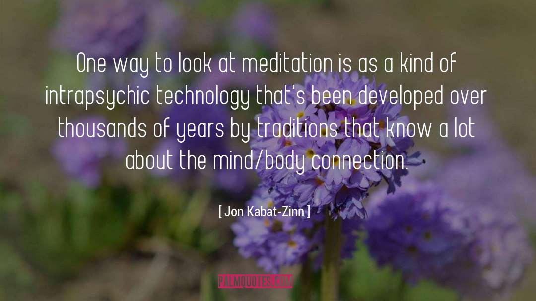 Jon Kabat-Zinn Quotes: One way to look at