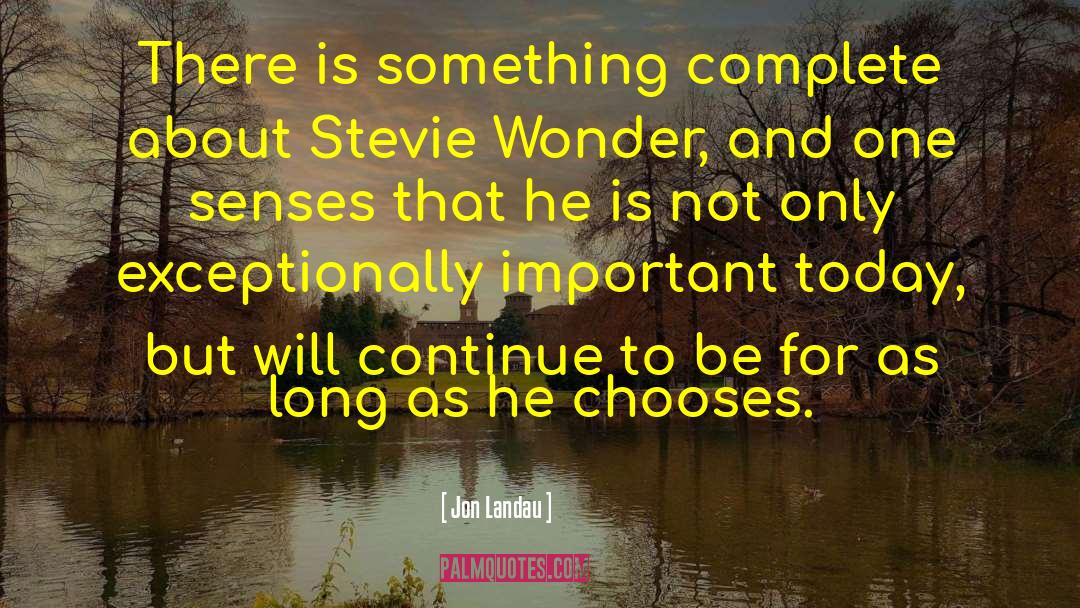 Jon Landau Quotes: There is something complete about