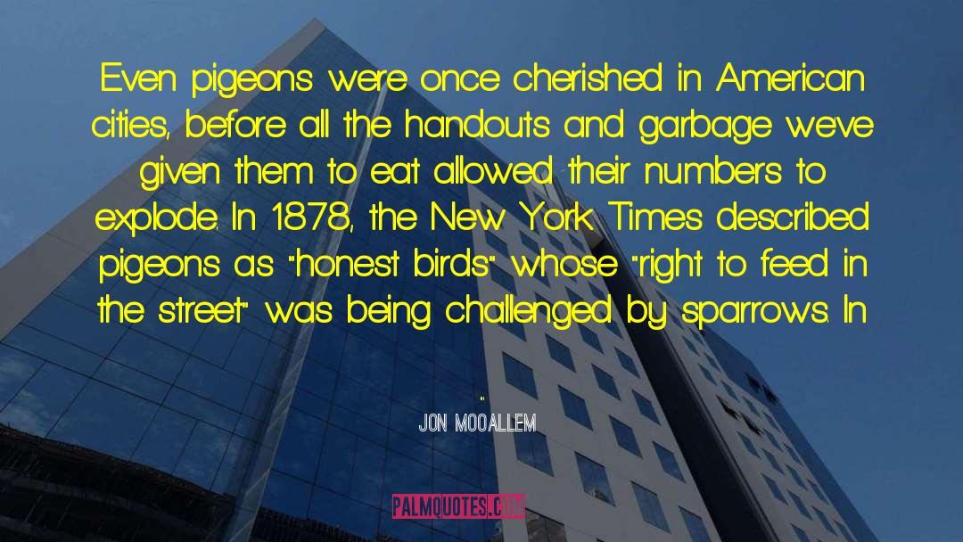 Jon Mooallem Quotes: Even pigeons were once cherished