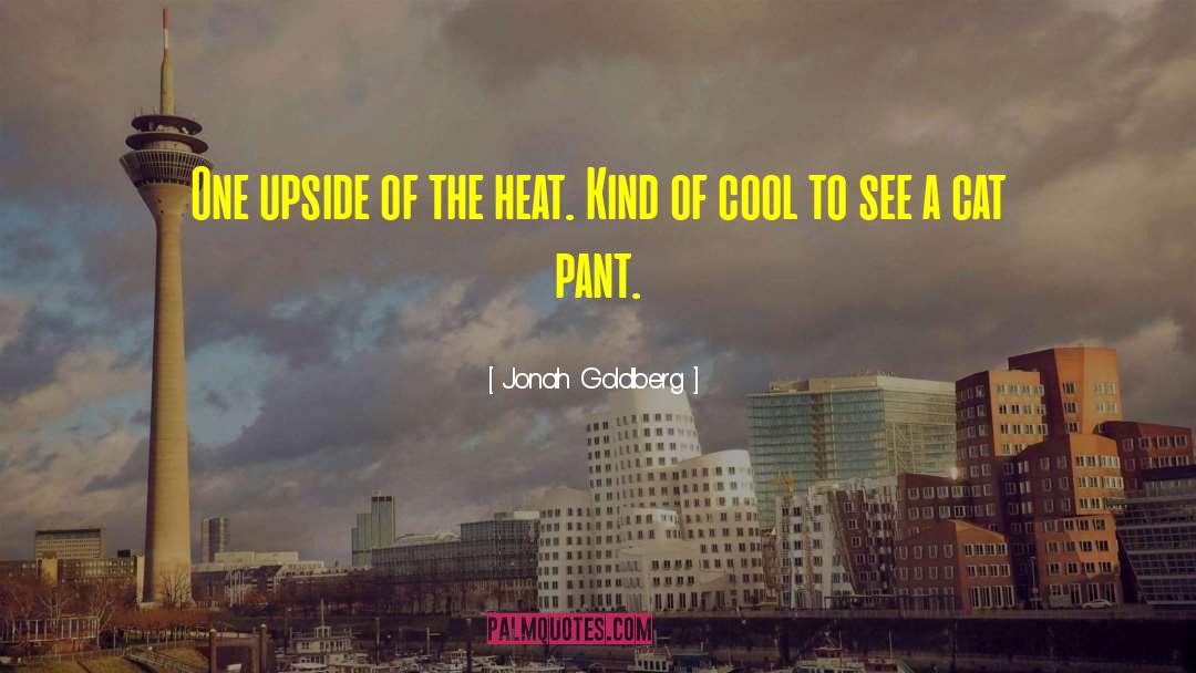 Jonah Goldberg Quotes: One upside of the heat.