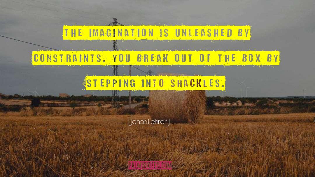 Jonah Lehrer Quotes: The imagination is unleashed by
