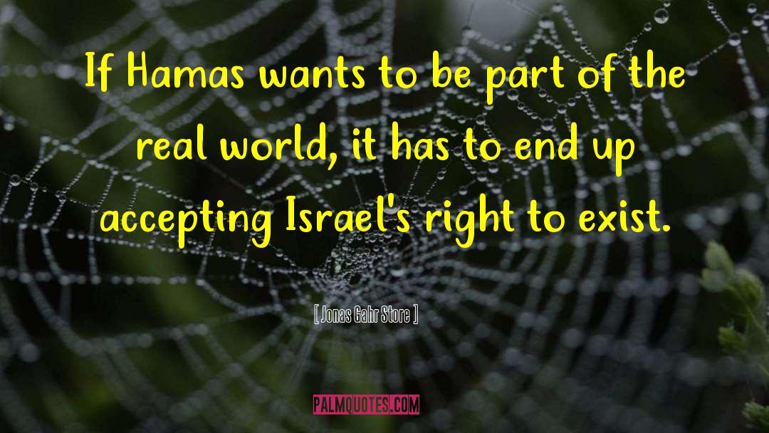 Jonas Gahr Store Quotes: If Hamas wants to be