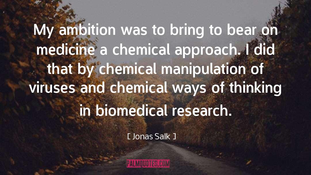 Jonas Salk Quotes: My ambition was to bring