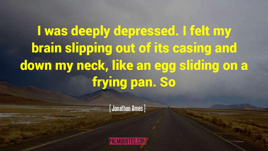 Jonathan Ames Quotes: I was deeply depressed. I