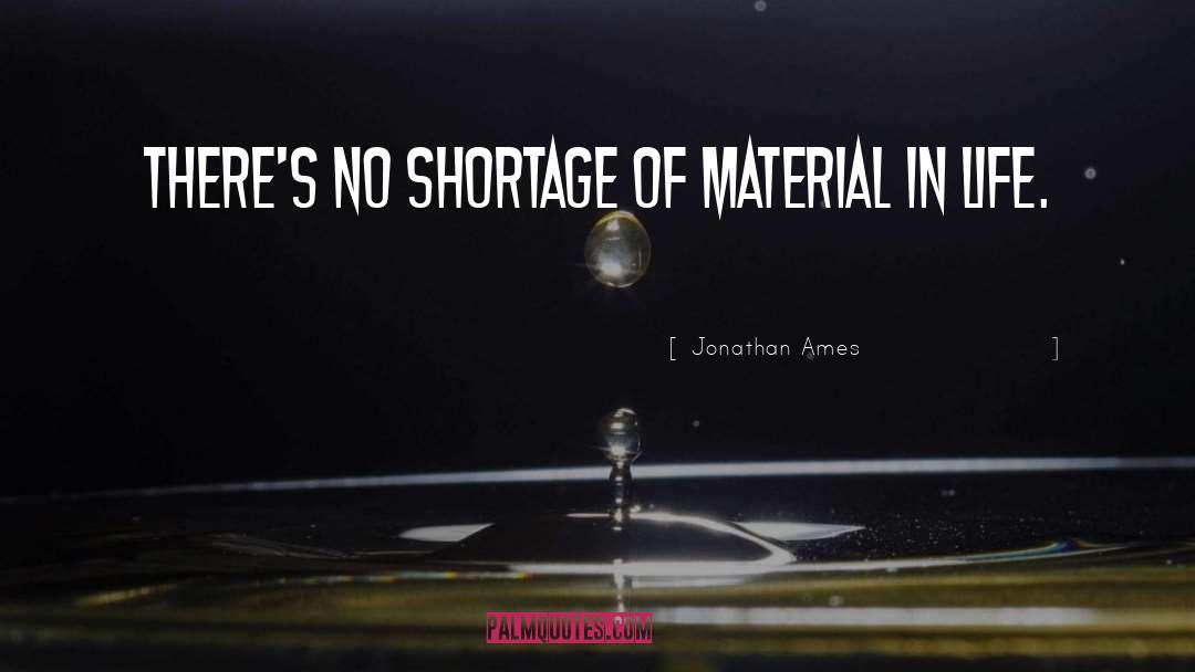 Jonathan Ames Quotes: There's no shortage of material