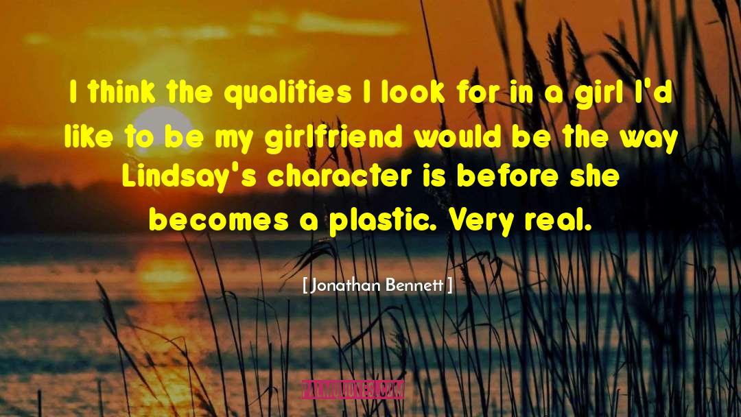 Jonathan Bennett Quotes: I think the qualities I