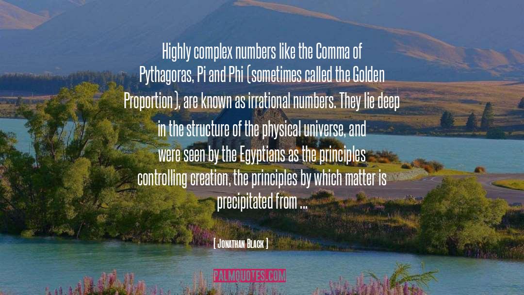 Jonathan Black Quotes: Highly complex numbers like the