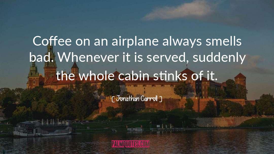 Jonathan Carroll Quotes: Coffee on an airplane always