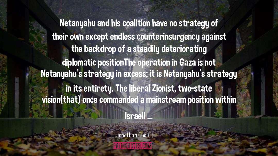 Jonathan Chait Quotes: Netanyahu and his coalition have