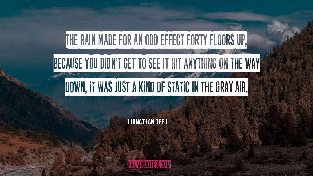 Jonathan Dee Quotes: The rain made for an