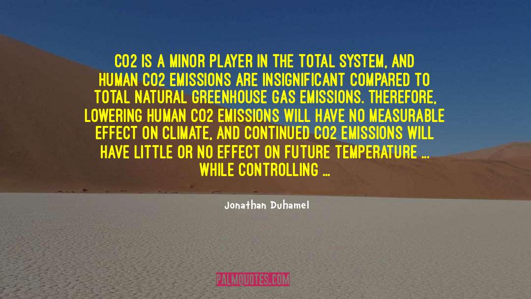Jonathan Duhamel Quotes: CO2 is a minor player