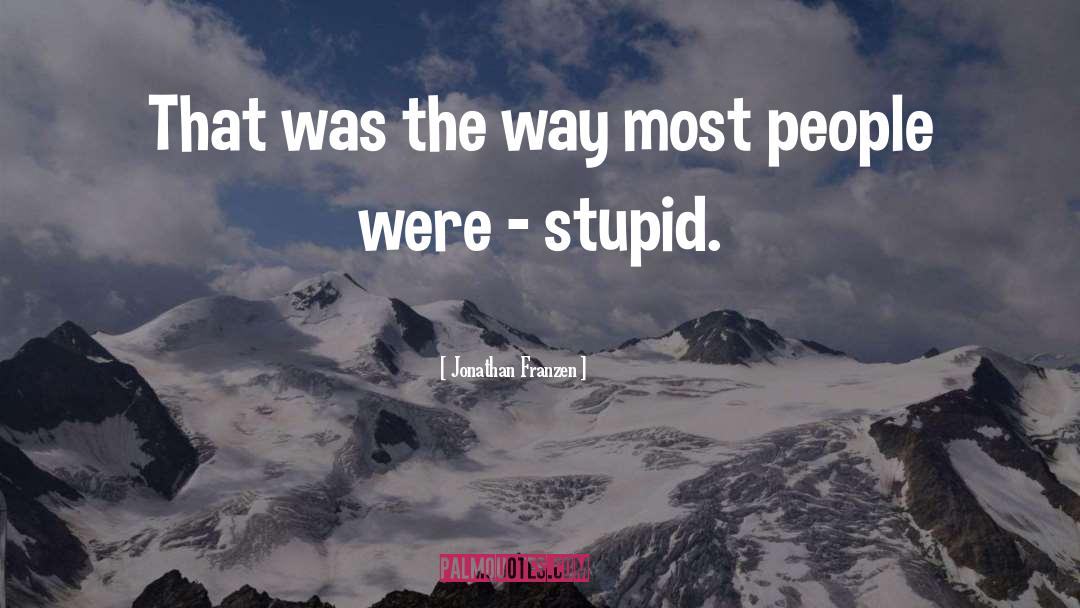 Jonathan Franzen Quotes: That was the way most