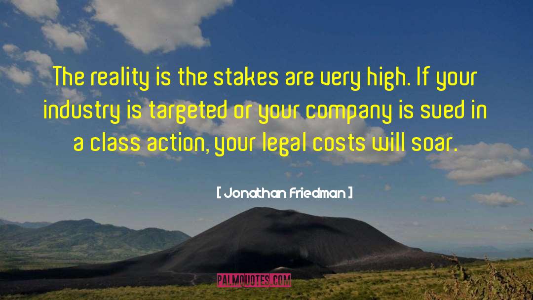 Jonathan Friedman Quotes: The reality is the stakes